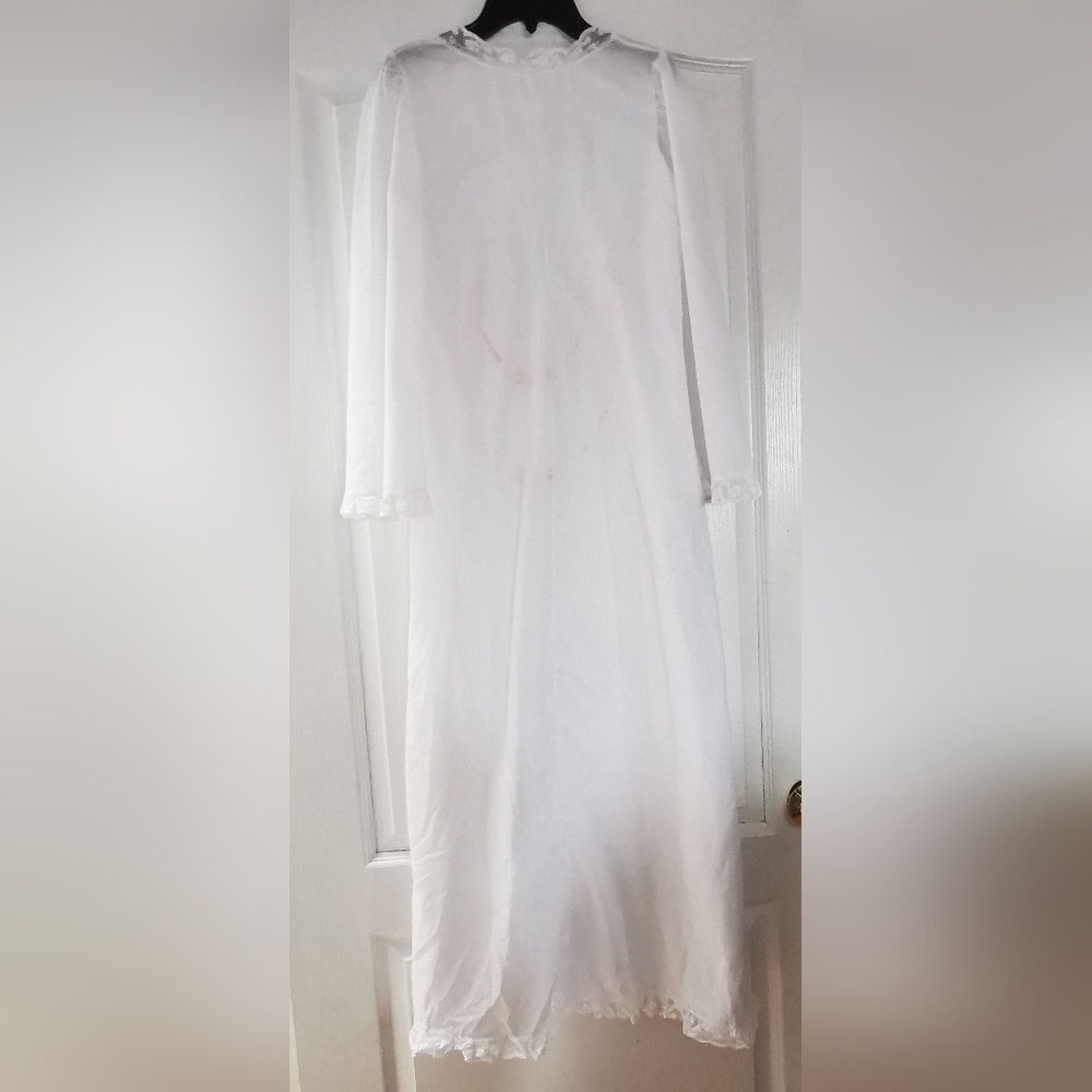 Vintage white Sleepwear size 44 european 17" ptp xs/small - Picture 2 of 7